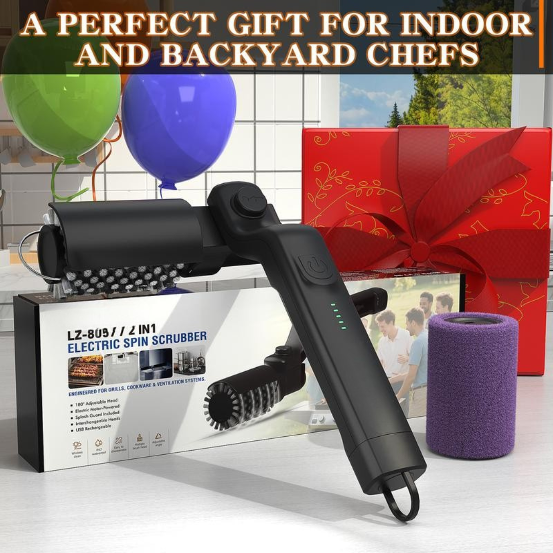 180° Adjustable / 360° Rotating Electric Grill Brush