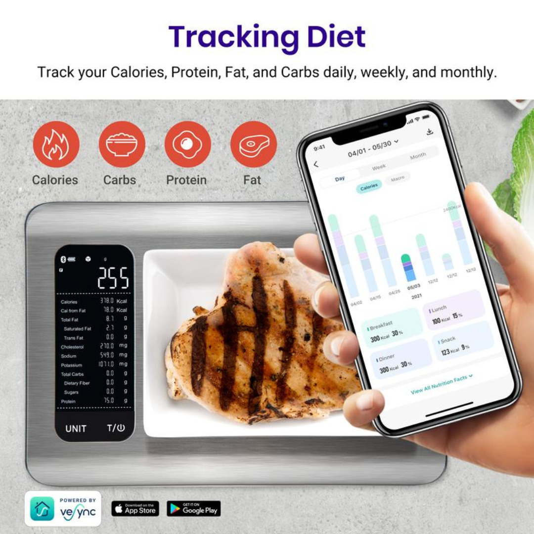AI Smart Food Kitchen Scale with Nutritional Calculator