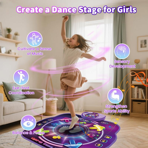 Electronic Dance Pad with Light-up 4-Button Wireless Bluetooth