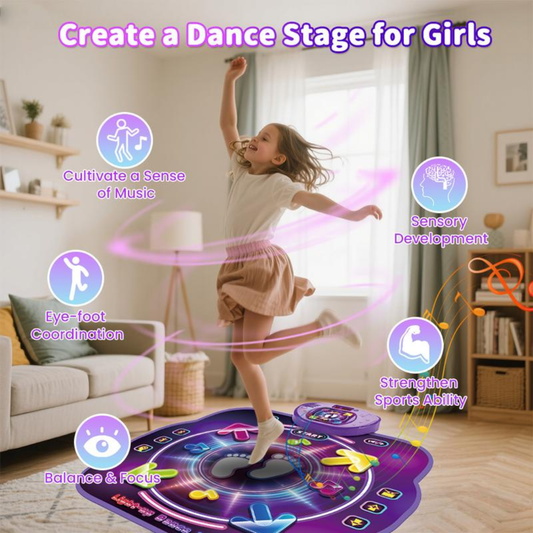 Electronic Dance Pad with Light-up 4-Button Wireless Bluetooth