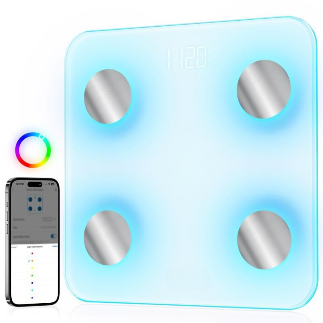 Smart Scale for Body Weight, 7-Color Glowing