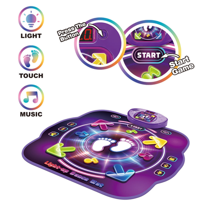 Electronic Dance Pad with Light-up 4-Button Wireless Bluetooth