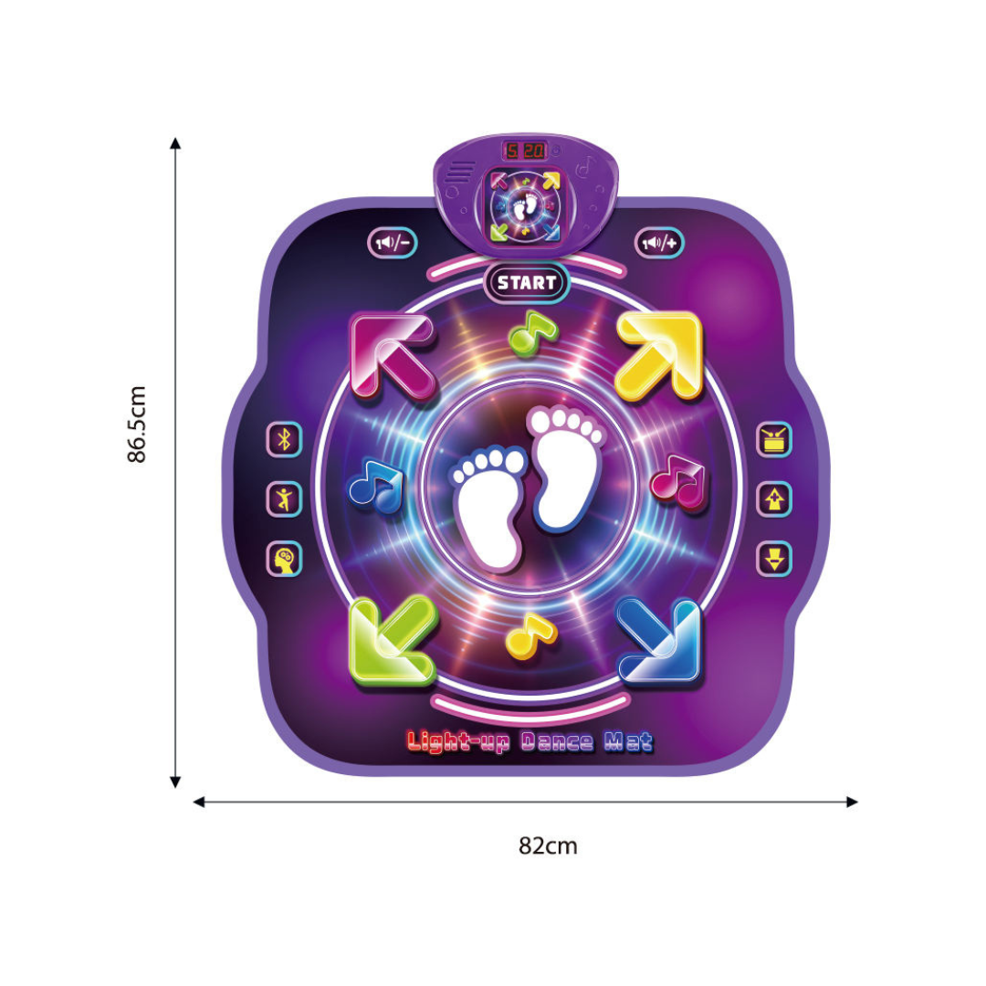 Electronic Dance Pad with Light-up 4-Button Wireless Bluetooth
