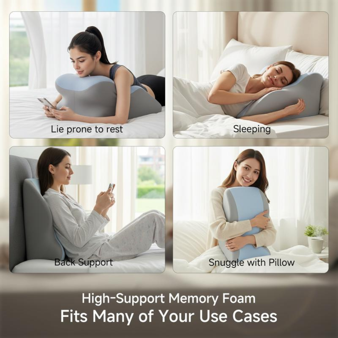 Ergonomic Memory Foam Pillow for Neck Back and Legs Support