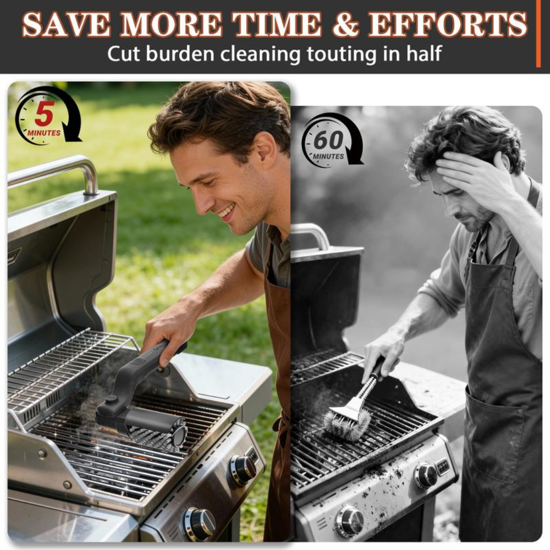 180° Adjustable / 360° Rotating Electric Grill Brush