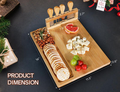 Bamboo Charcuterie Board and Knife Set