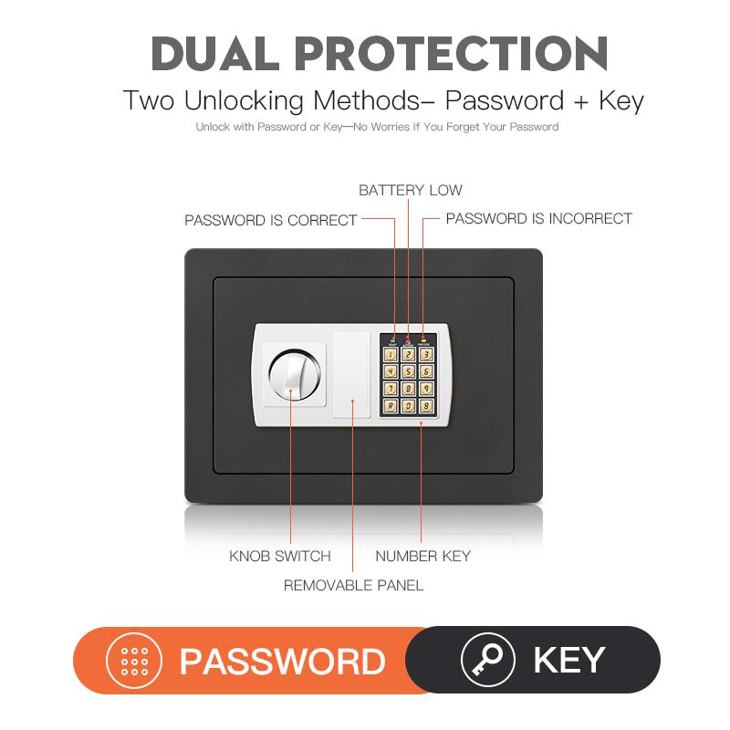 Electronic Drop Slot Safe Box with Digital Keypad Lock