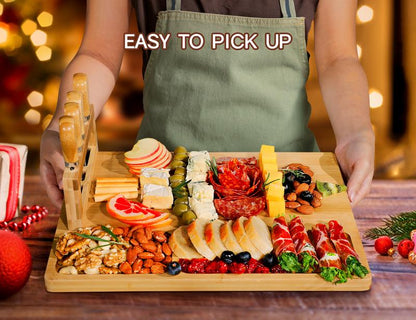 Bamboo Charcuterie Board and Knife Set