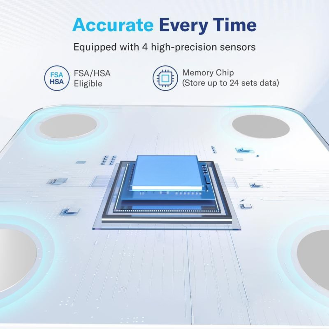 Smart Scale for Body Weight, 7-Color Glowing