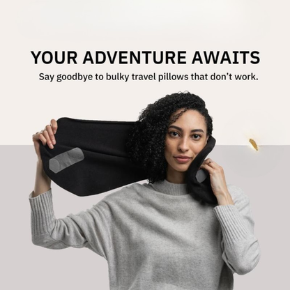 U-Shaped Travel Neck Pillow with Velcro & Removable Cover