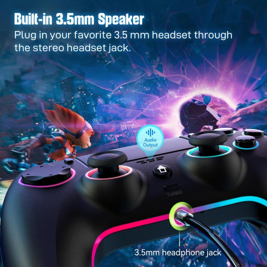 PS5 Pro Wireless Controller with 7 RGB Colors (1pc)