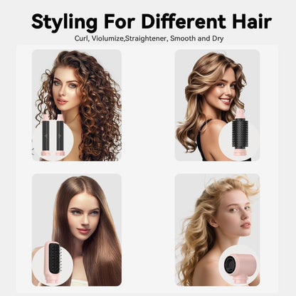5-in-1 Hot Air Brush Gentle Styling Ultra-Lightweight Design Zero Heat Damage