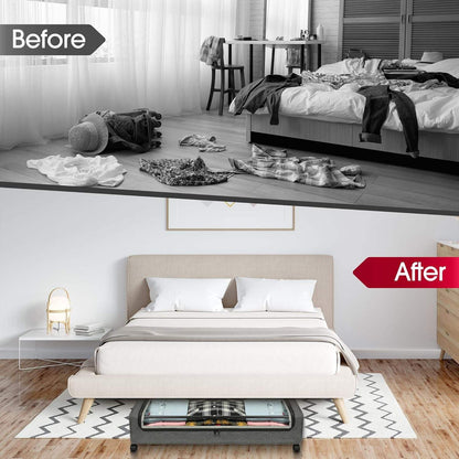 2-Pack Underbed Storage Boxes with Silent Wheels