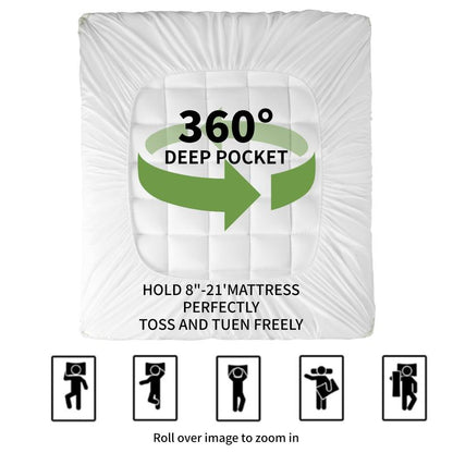 Mattress Topper - Extra Thick Soft Mattress Protector